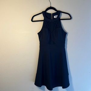 Navy Blue Zip Dress